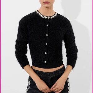 Dollie Cashmere Cardigan with Pearl Details